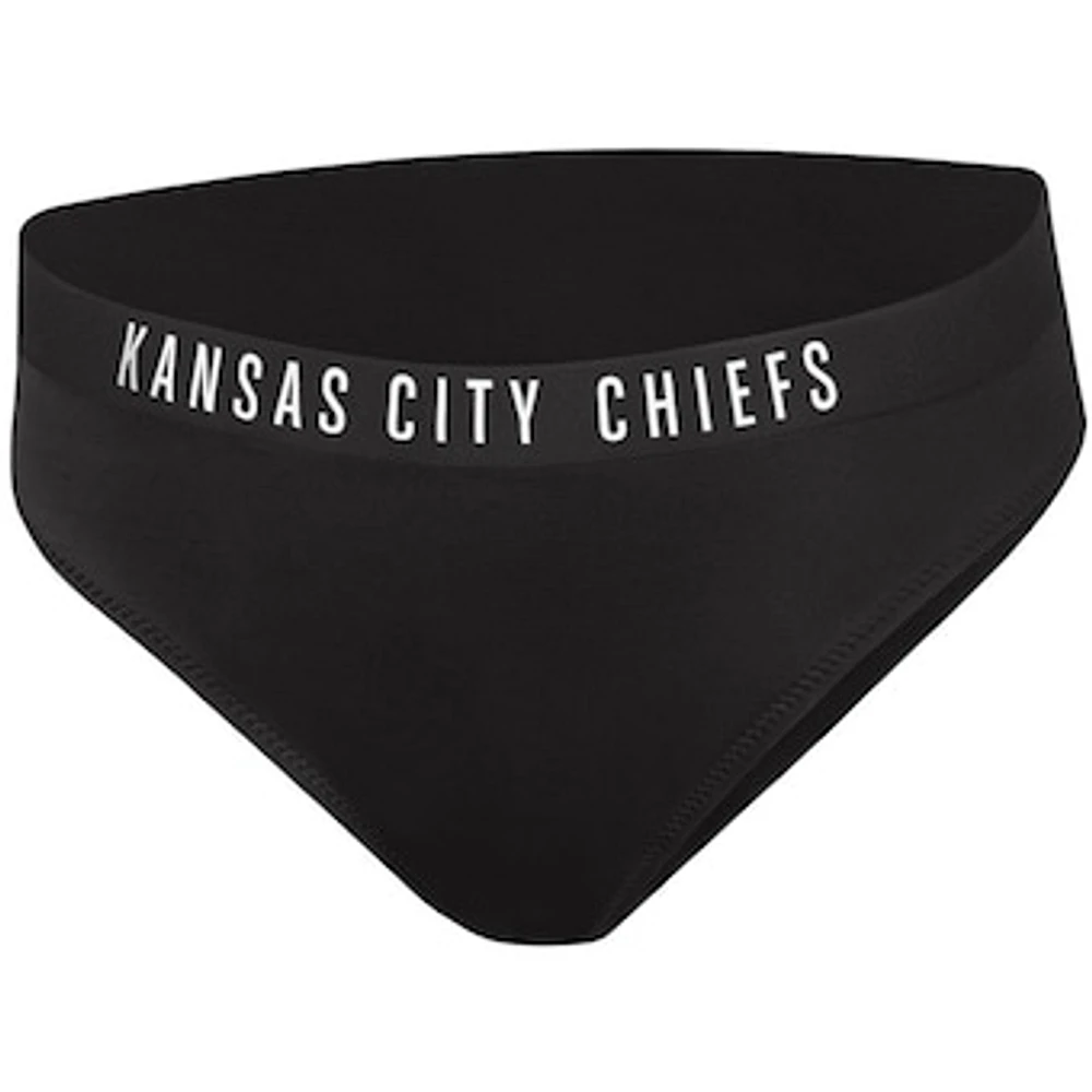 Women's G-III 4Her by Carl Banks Black Kansas City Chiefs All-Star Bikini Bottom