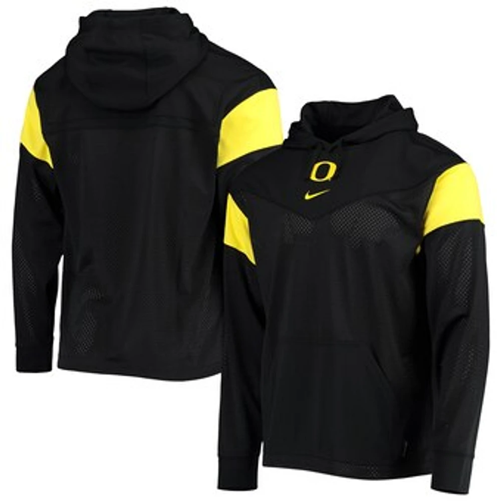 Men's Nike Black Oregon Ducks Sideline Jersey Pullover Hoodie