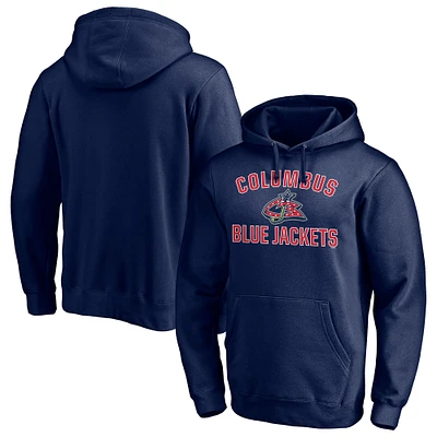 Men's Navy Columbus Blue Jackets Special Edition Victory Arch Pullover Hoodie