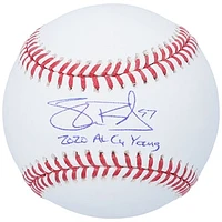 Shane Bieber Cleveland Indians Autographed Baseball with "2020 AL Cy Young" Inscription