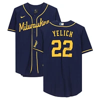 Christian Yelich Milwaukee Brewers Autographed Blue Alternate Nike Authentic Jersey