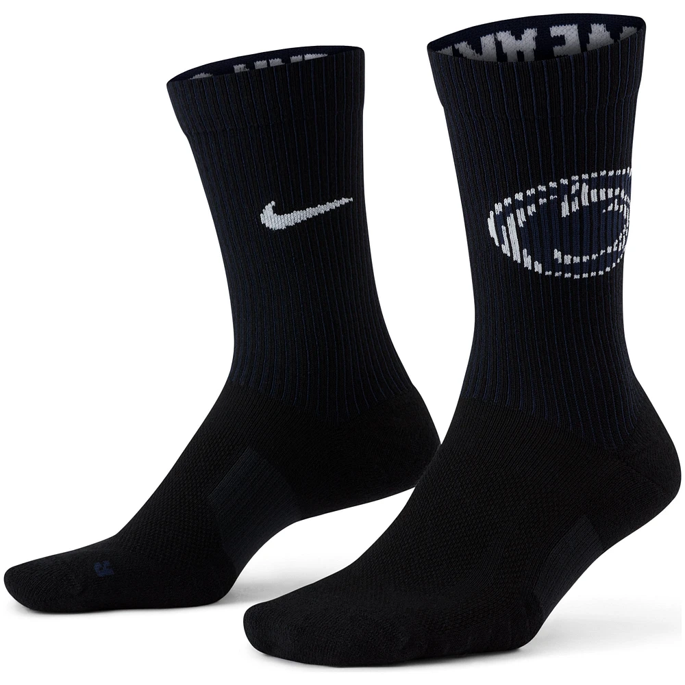 Men's Nike Penn State Nittany Lions Multiplier Two-Pack Crew Socks