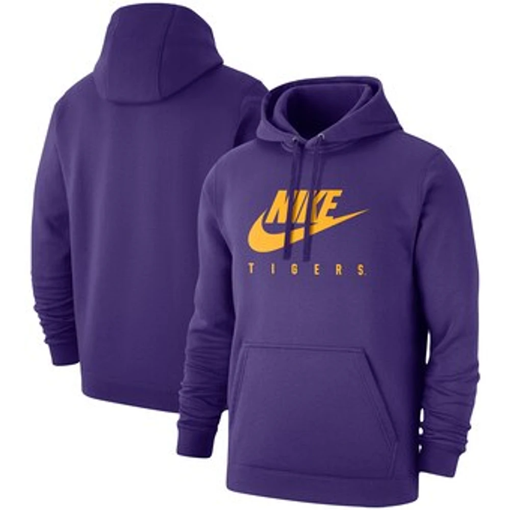 Men's Nike Purple LSU Tigers Club Pullover Hoodie