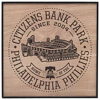 Philadelphia Phillies 12'' x 12'' Team Framed Wood Stadium Sign