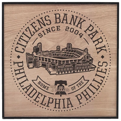 Philadelphia Phillies 12'' x 12'' Team Framed Wood Stadium Sign