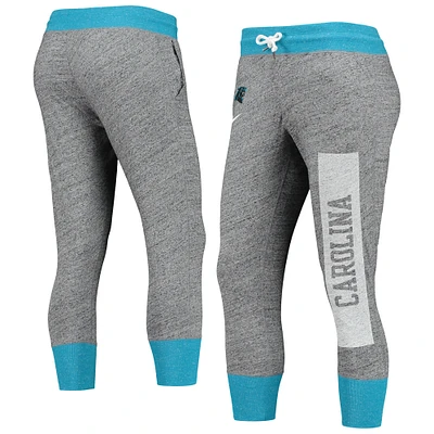 Women's Nike Gray Carolina Panthers Vintage Capri Leggings