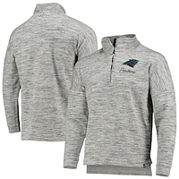 Men's '47 Heathered Charcoal Carolina Panthers Haze Half-Snap Jacket