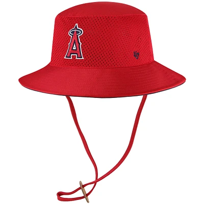 Men's '47 Red Los Angeles Angels Panama Pail Bucket Hat