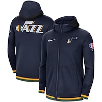 Men's Nike Navy Utah Jazz 75th Anniversary Performance Showtime Full-Zip Hoodie Jacket