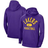 Men's Nike Purple Los Angeles Lakers 2021-2022 Spotlight On Court Performance Practice Pullover Hoodie