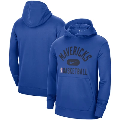 Men's Nike Blue Dallas Mavericks 2021-2022 Spotlight On Court Performance Practice Pullover Hoodie