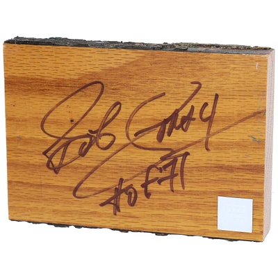 Bob Cousy Boston Celtics Autographed 4" x 6" Boston Garden Parquet with "HOF 71" Inscription