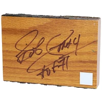 Bob Cousy Boston Celtics Autographed 4" x 6" Boston Garden Parquet with "HOF 71" Inscription