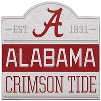 Alabama Crimson Tide 14'' x 14'' Team Bump Planked Wood Sign