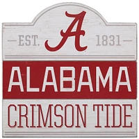 Alabama Crimson Tide 14'' x 14'' Team Bump Planked Wood Sign
