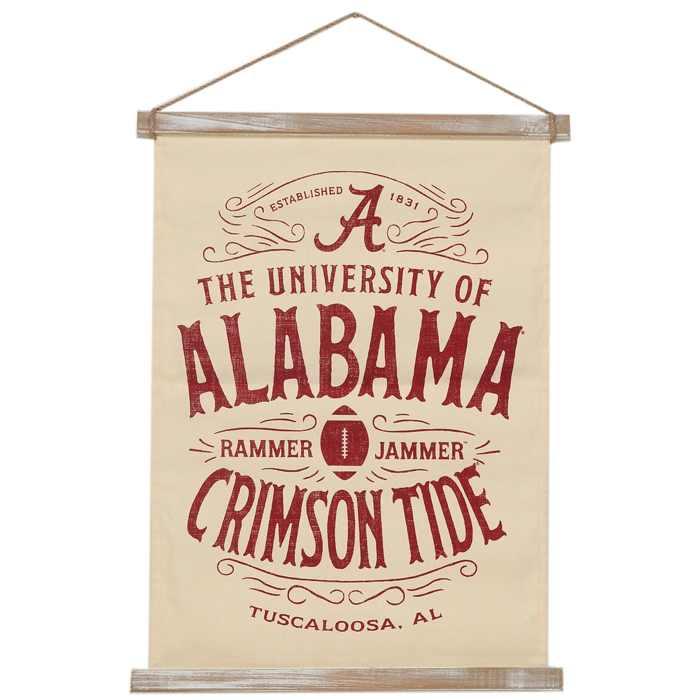 Alabama Crimson Tide 23'' x 15'' Team Canvas Banner
