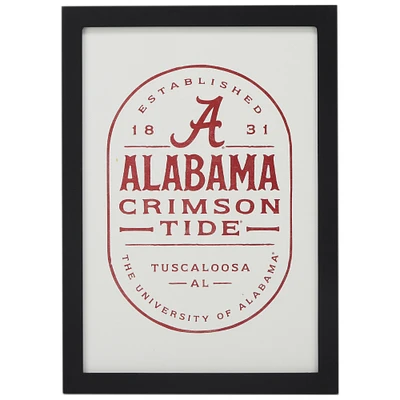 Alabama Crimson Tide 10'' x 14'' Team Framed Badge Sign