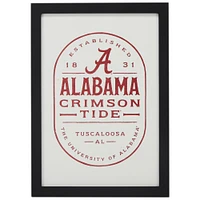 Alabama Crimson Tide 10'' x 14'' Team Framed Badge Sign