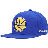 Men's Mitchell & Ness Royal Golden State Warriors Hardwood Classics English Dropback - Snapback Hat