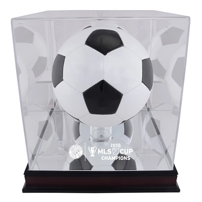 Columbus Crew 2020 MLS Cup Champions Mahogany Team Logo Soccer Ball Display Case