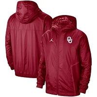 Men's Jordan Brand Crimson Oklahoma Sooners 2021 Sideline Full-Zip Jacket