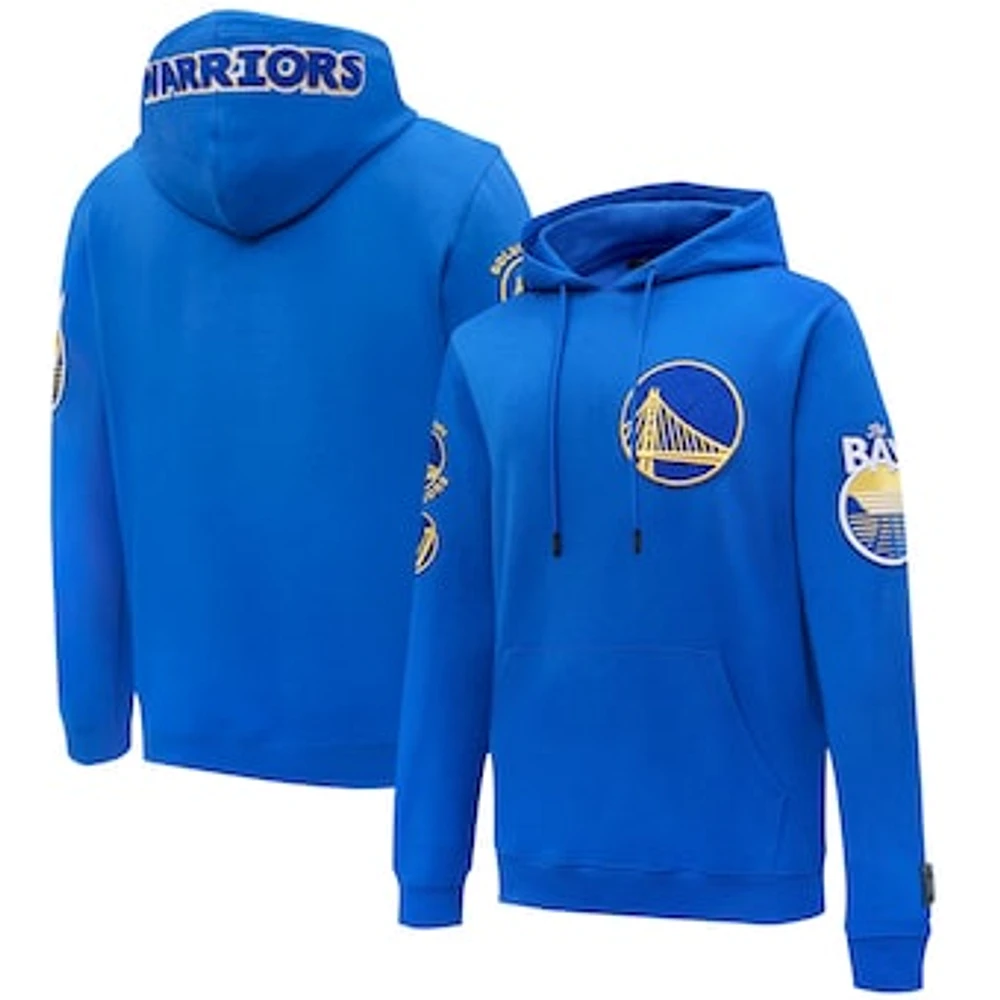 Men's Pro Standard Royal Golden State Warriors Chenille Team Pullover Hoodie