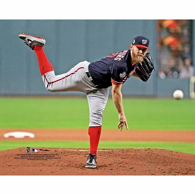 Stephen Strasburg Washington Nationals Unsigned 2019 World Series Pitching Photograph