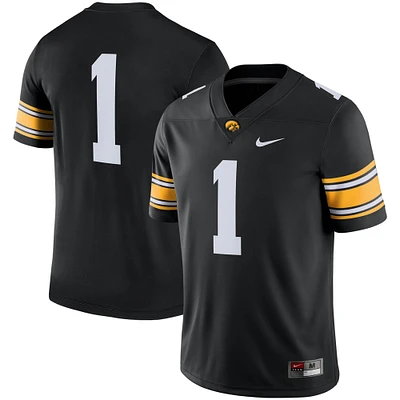 Men's Nike #1 Black Iowa Hawkeyes Team Game Jersey