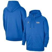 Men's Jordan Brand Blue UCLA Bruins Travel Fleece Full-Zip Hoodie