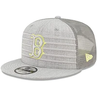 Men's New Era Gray Boston Red Sox Robo Trucker 9FIFTY - Snapback Hat