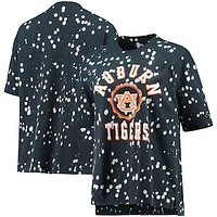 Women's Pressbox Navy Auburn Tigers Bishop Bleach Wash T-Shirt