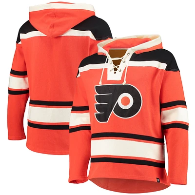 Men's '47 Orange Philadelphia Flyers Superior Lacer Pullover Hoodie