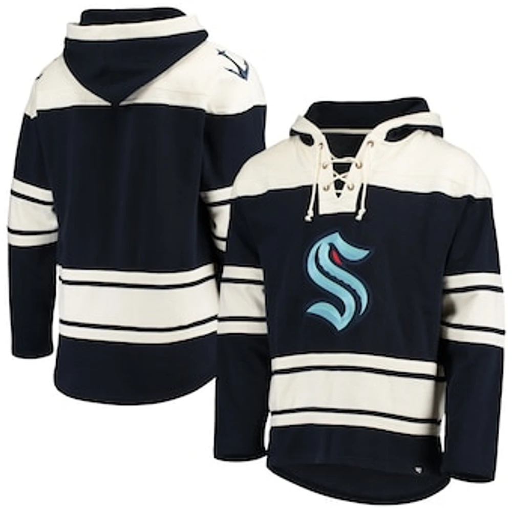 Men's '47 Navy Seattle Kraken Superior Lacer Pullover Hoodie