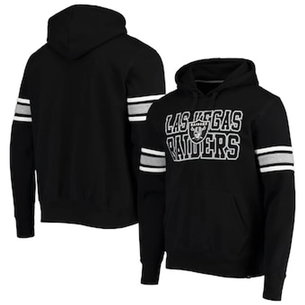 Men's '47 Black Las Vegas Raiders Double Block Pullover Hoodie