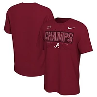 Men's Nike Crimson Alabama Crimson Tide College Football Playoff 2021 Rose Bowl Champions Locker Room T-Shirt