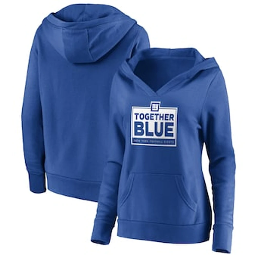 Women's Fanatics Royal New York Giants Together Blue Pullover Hoodie