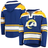 Men's '47 Royal Los Angeles Rams Lacer V-Neck Pullover Hoodie