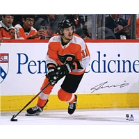 Travis Konecny Philadelphia Flyers Autographed 16" x 20" Orange Jersey Skating Photograph