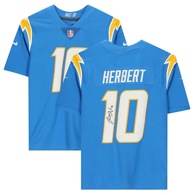 Justin Herbert Los Angeles Chargers Autographed Powder Blue Nike Limited Jersey