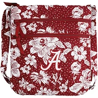 Vera Bradley Alabama Crimson Tide Rain Garden Triple-Zip Hipster Crossbody Bag