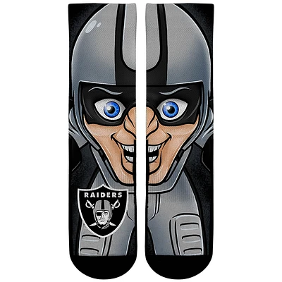 Youth Rock Em Socks Las Vegas Raiders Split Face Mascot Crew Socks