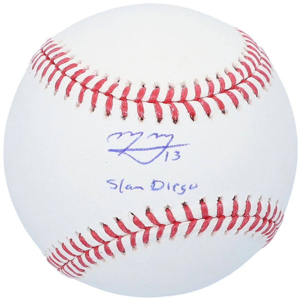 Manny Machado San Diego Padres Autographed Baseball with "Slam Diego" Inscription