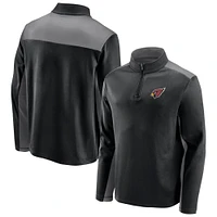 Men's Fanatics Black/Gray Arizona Cardinals Quarter-Zip Jacket