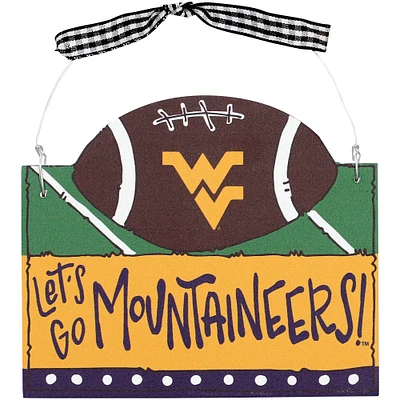 West Virginia Mountaineers Logo Football Ornament