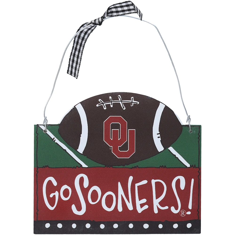 Oklahoma Sooners Logo Football Ornament