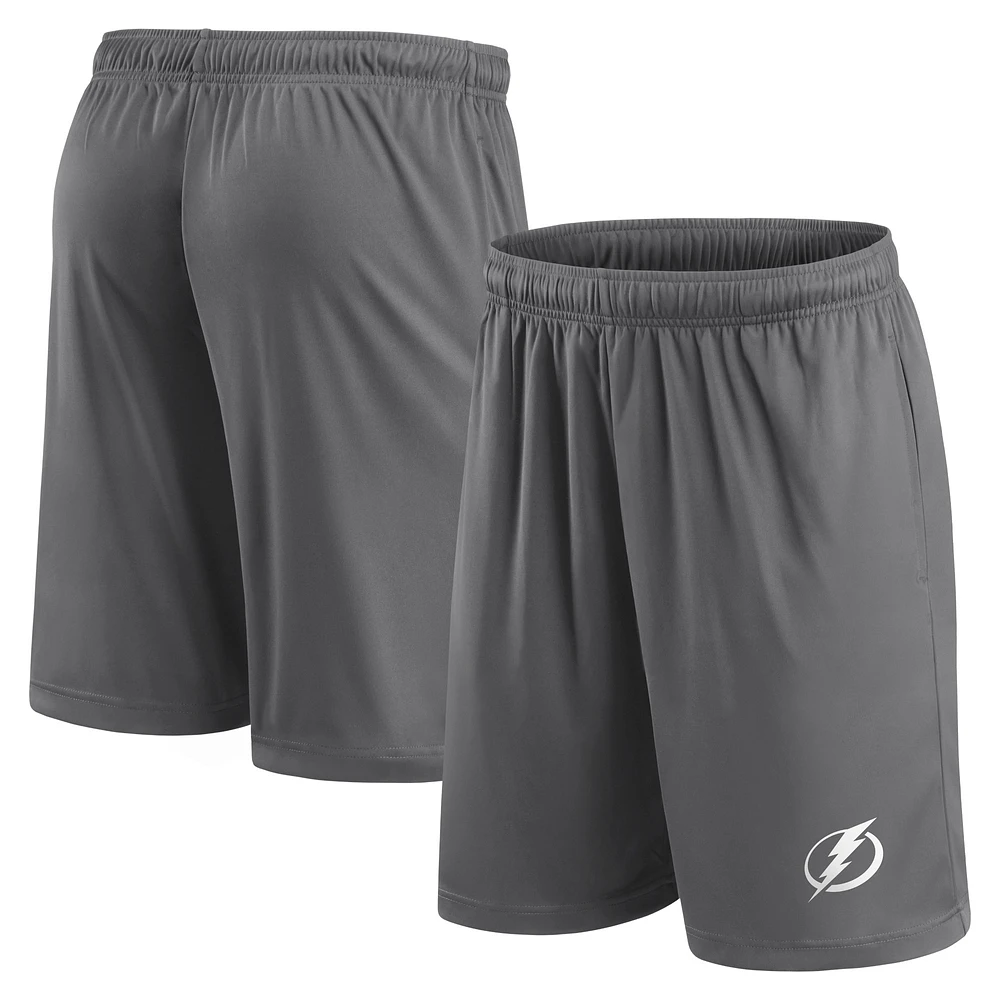 Men's Fanatics Gray Tampa Bay Lightning Primary Logo Shorts