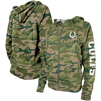 Women's New Era Camo Indianapolis Colts Raglan Full-Zip Hoodie