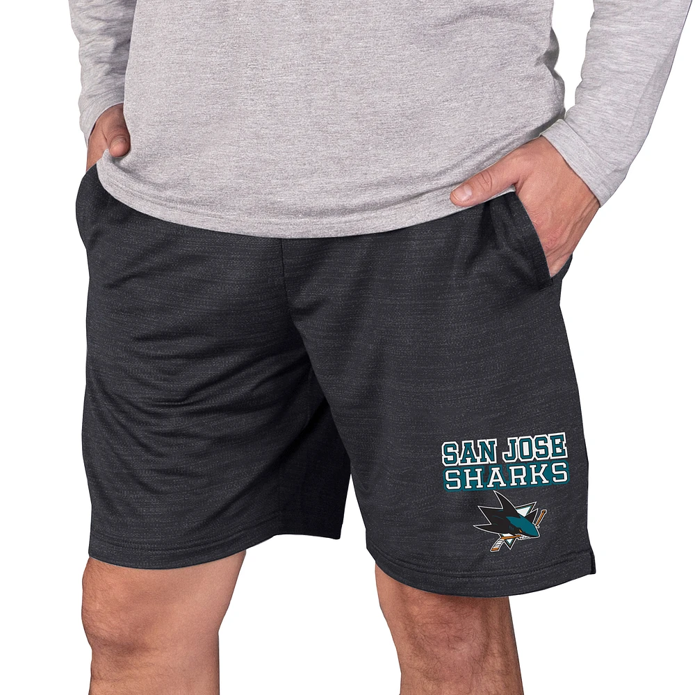 Men's Concepts Sport Charcoal San Jose Sharks Bullseye Knit Jam Shorts