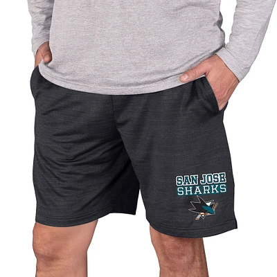 Men's Concepts Sport Charcoal San Jose Sharks Bullseye Knit Jam Shorts
