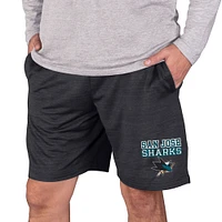 Men's Concepts Sport Charcoal San Jose Sharks Bullseye Knit Jam Shorts